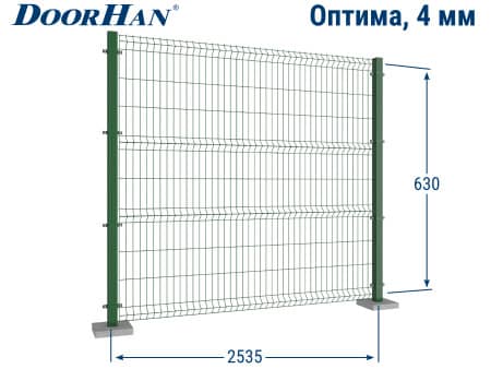 Купить 3D заборную секцию ДорХан 2535×630 мм в Уссурийске от 943 руб.